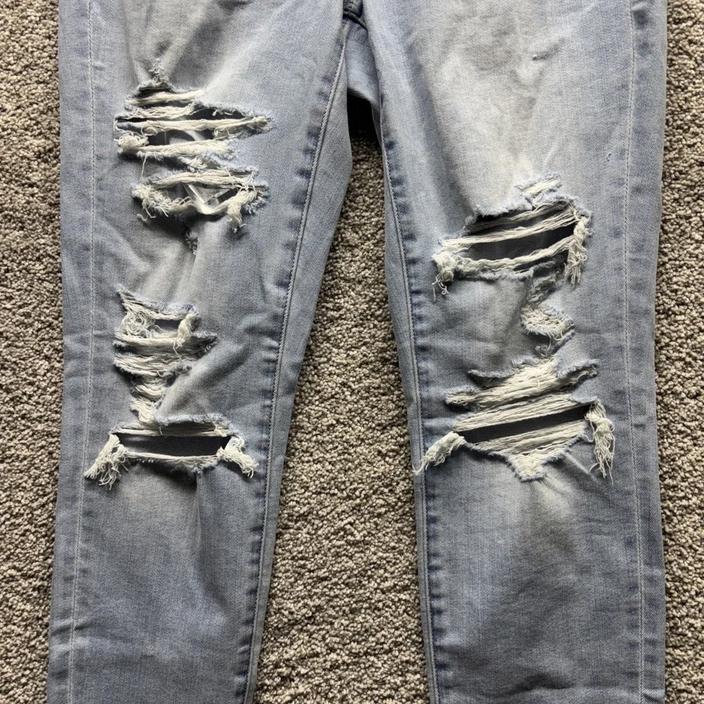 American Eagle Jeans Womens 6 29x29 Curvy High Rise Jegging Distressed Denim NWT
